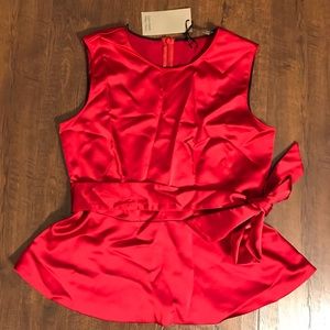 Stunning Red sleeveless peplum top by Zara